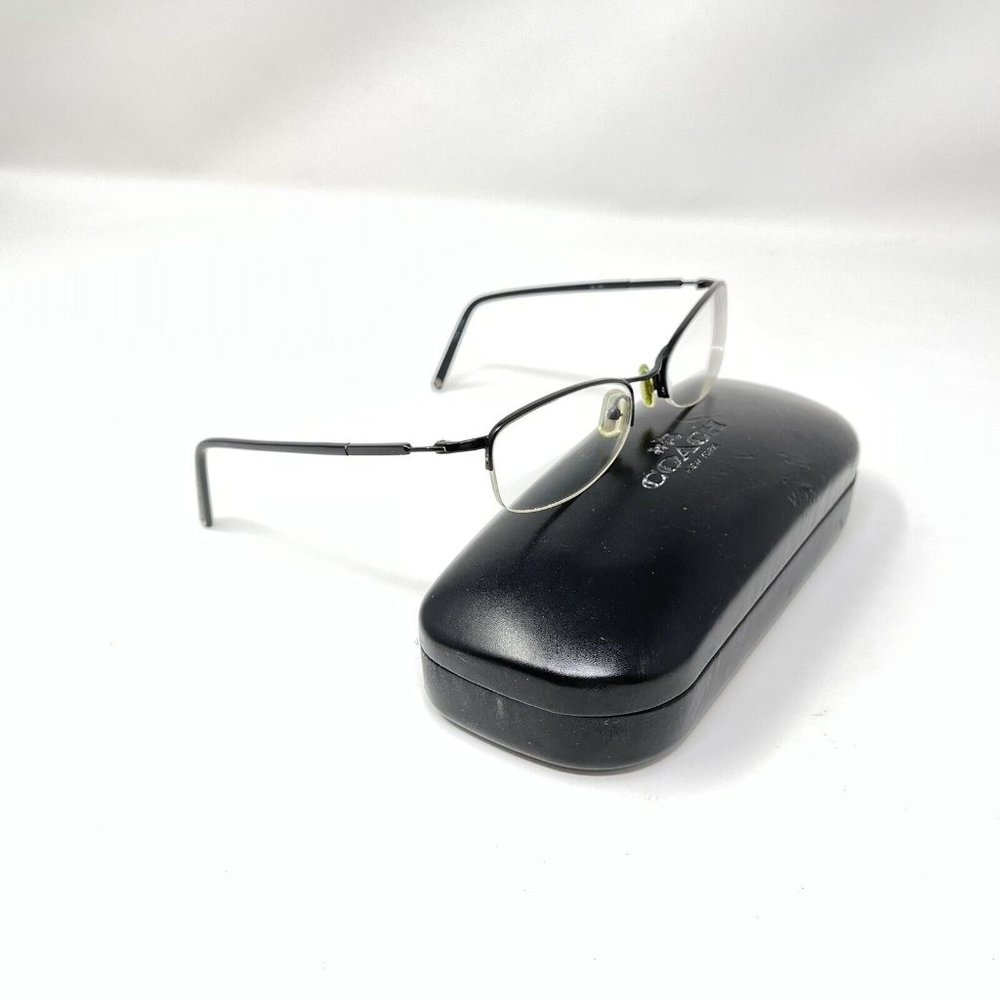 COACH  HANNAH Eyeglasses Frame Half Rimless 50 [] 17-135 Black - Picture 3 of 11